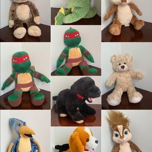 Build a bear lot of 10 turtle ninja,chipmunks alligator,,,